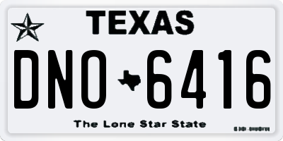 TX license plate DNO6416