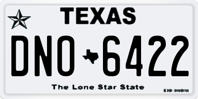 TX license plate DNO6422