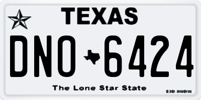 TX license plate DNO6424