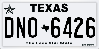 TX license plate DNO6426