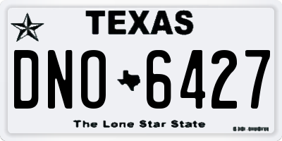 TX license plate DNO6427