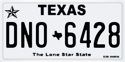 TX license plate DNO6428