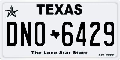 TX license plate DNO6429