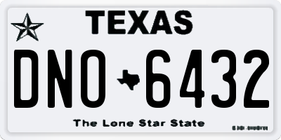 TX license plate DNO6432