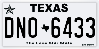 TX license plate DNO6433