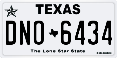 TX license plate DNO6434