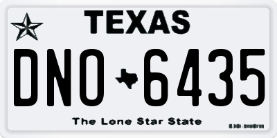 TX license plate DNO6435