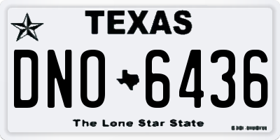 TX license plate DNO6436