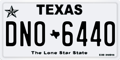 TX license plate DNO6440
