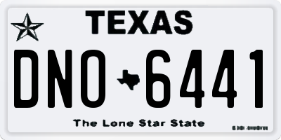 TX license plate DNO6441