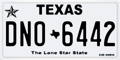 TX license plate DNO6442