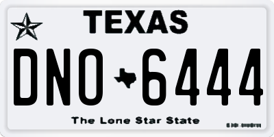TX license plate DNO6444