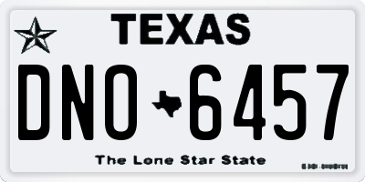 TX license plate DNO6457