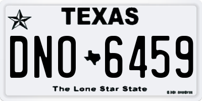 TX license plate DNO6459