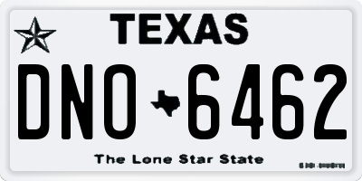 TX license plate DNO6462