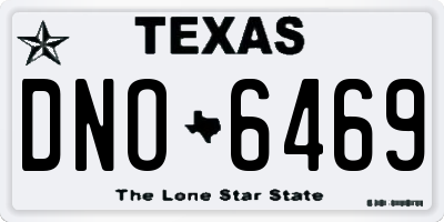 TX license plate DNO6469