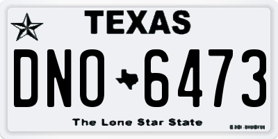 TX license plate DNO6473