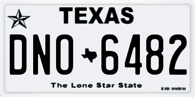 TX license plate DNO6482