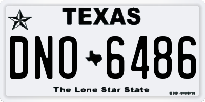 TX license plate DNO6486