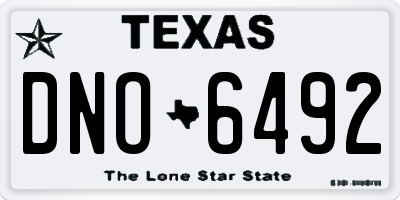 TX license plate DNO6492