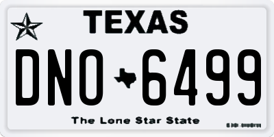 TX license plate DNO6499