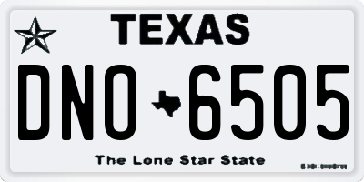 TX license plate DNO6505