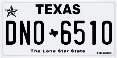 TX license plate DNO6510