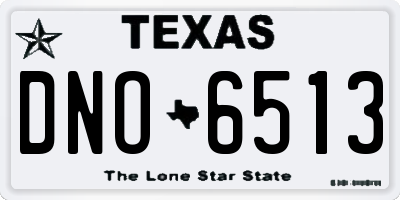 TX license plate DNO6513