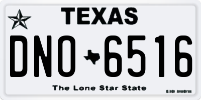 TX license plate DNO6516