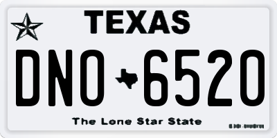 TX license plate DNO6520