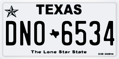 TX license plate DNO6534