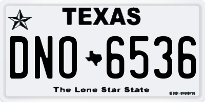 TX license plate DNO6536