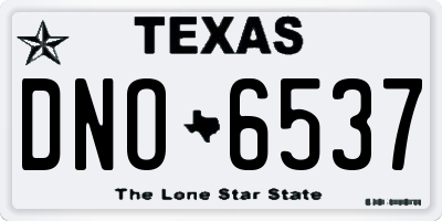 TX license plate DNO6537
