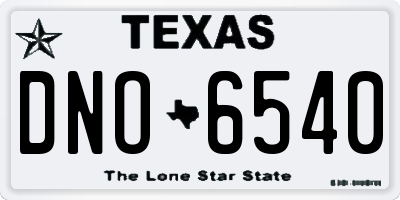 TX license plate DNO6540