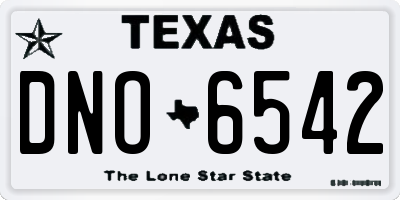 TX license plate DNO6542