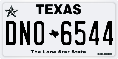 TX license plate DNO6544
