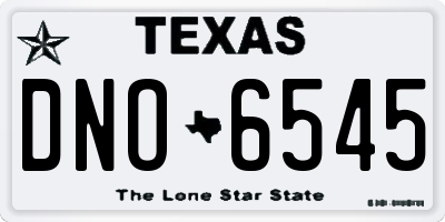 TX license plate DNO6545