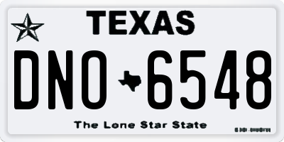 TX license plate DNO6548