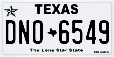 TX license plate DNO6549