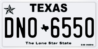 TX license plate DNO6550