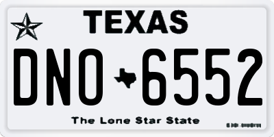 TX license plate DNO6552