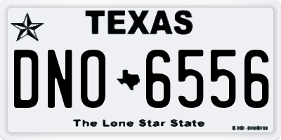 TX license plate DNO6556
