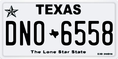 TX license plate DNO6558