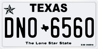 TX license plate DNO6560
