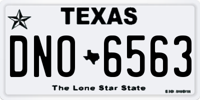 TX license plate DNO6563