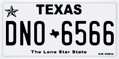 TX license plate DNO6566