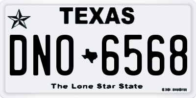 TX license plate DNO6568