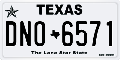TX license plate DNO6571