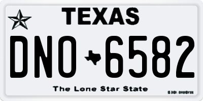 TX license plate DNO6582