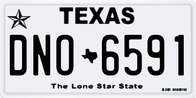 TX license plate DNO6591